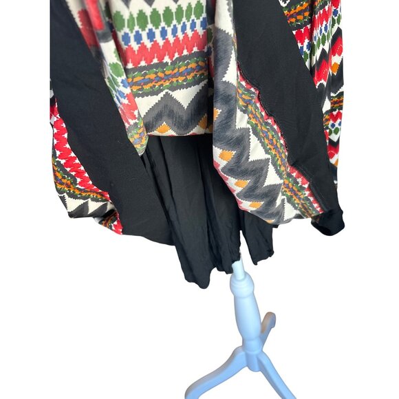 Fei Anthropologie Skirt‎ Size 6 Aztec Color Block Geo Print Full Pleated Lined - Picture 6 of 9